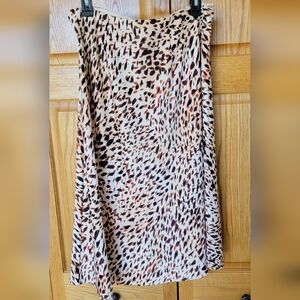 Women's Leopard Midi Skirt - Size Large